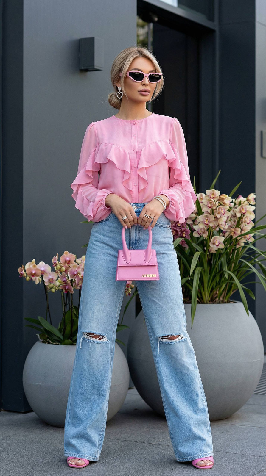 Cinematic Pink Fashion Portrait