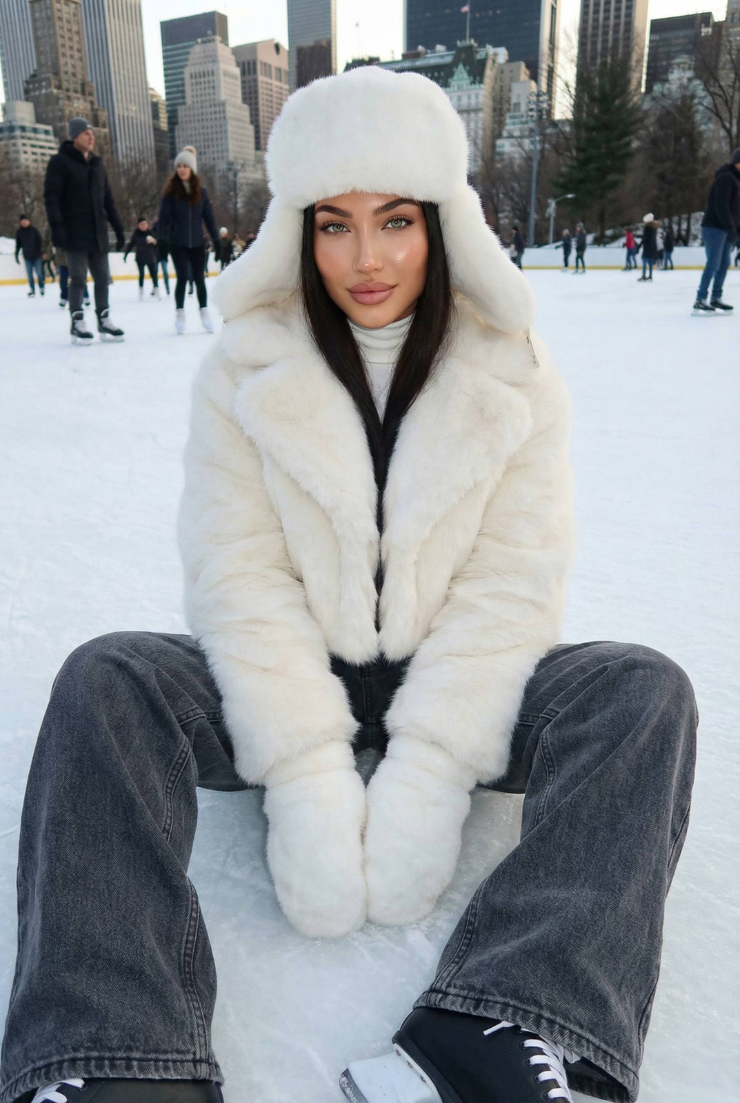 Ice Rink Faux Fur Winter Style