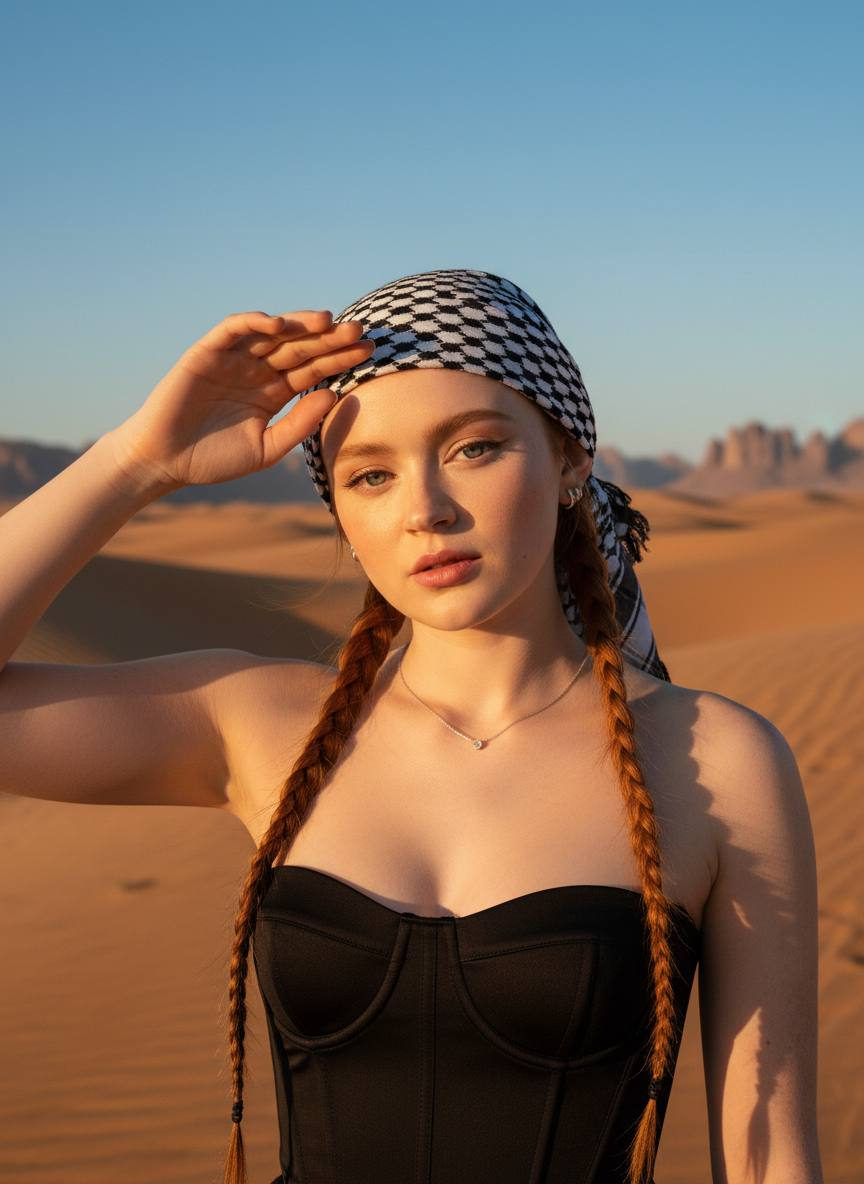 Golden Desert Portrait Photography