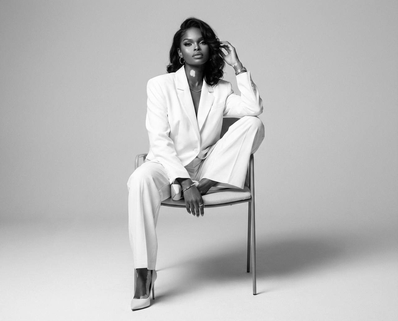 Elegant Black And White Fashion Portrait