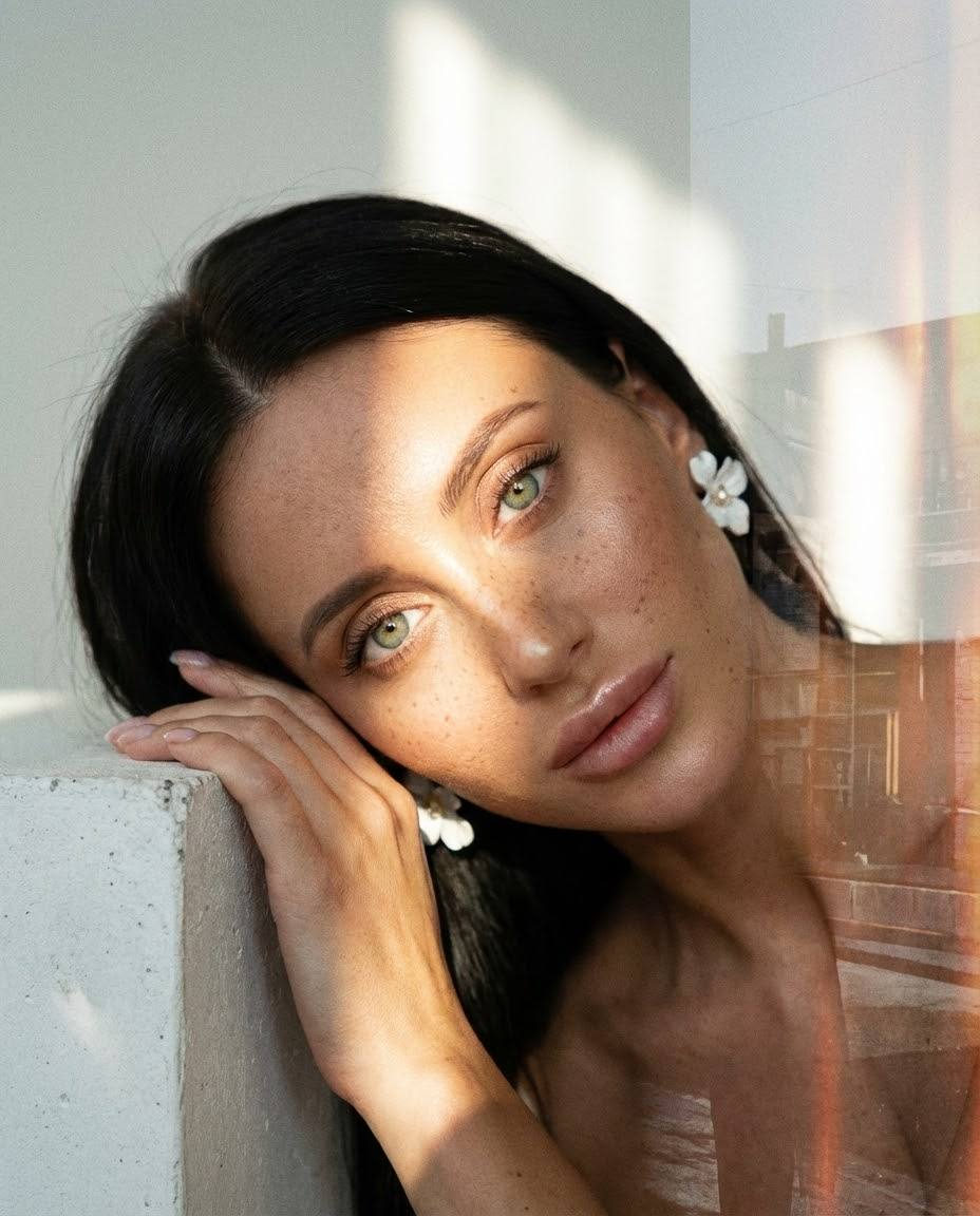 Sunlit Girl Double Exposure
