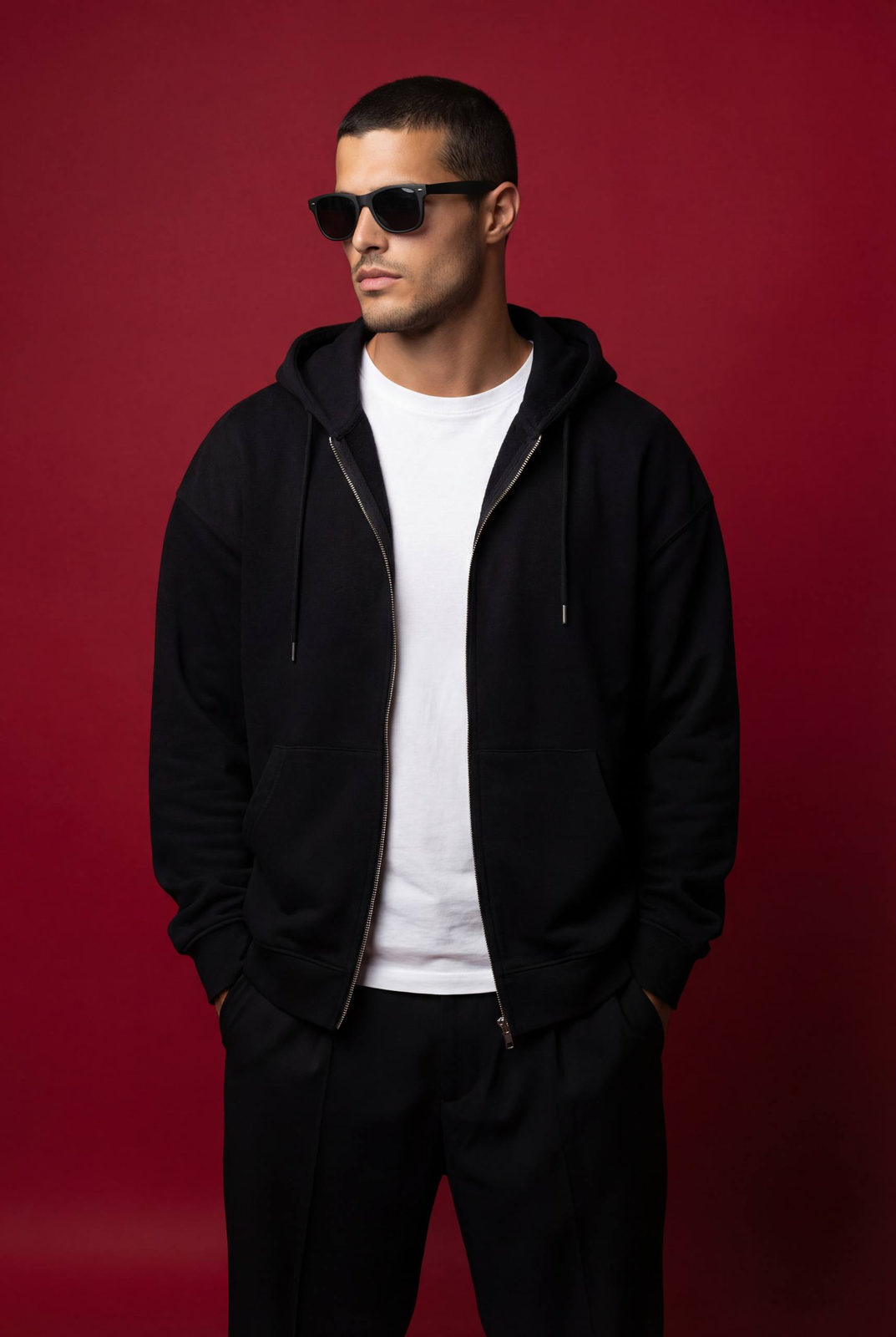 Red Studio Fashion Portrait