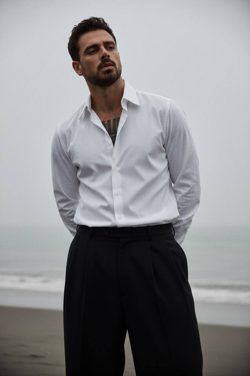 Pale Youth Flash Beach Portrait