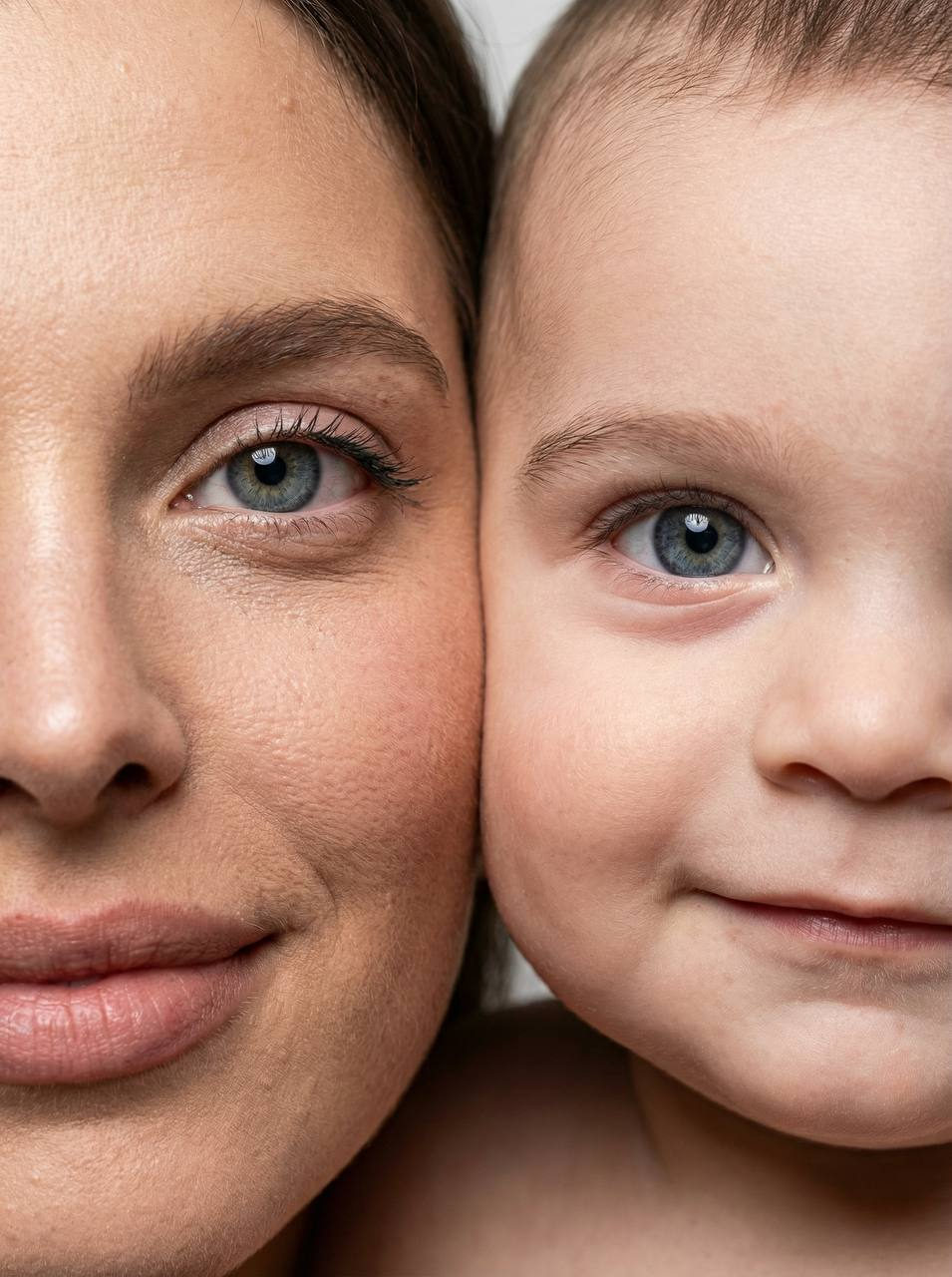 Mother Baby Macro Studio Portrait