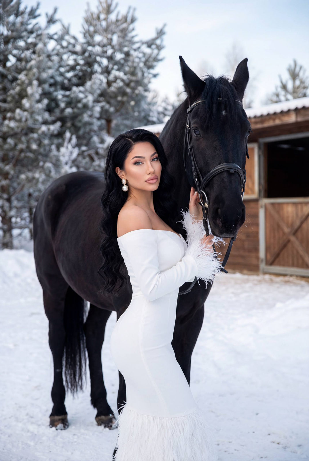 Luxury Winter Equestrian Portrait