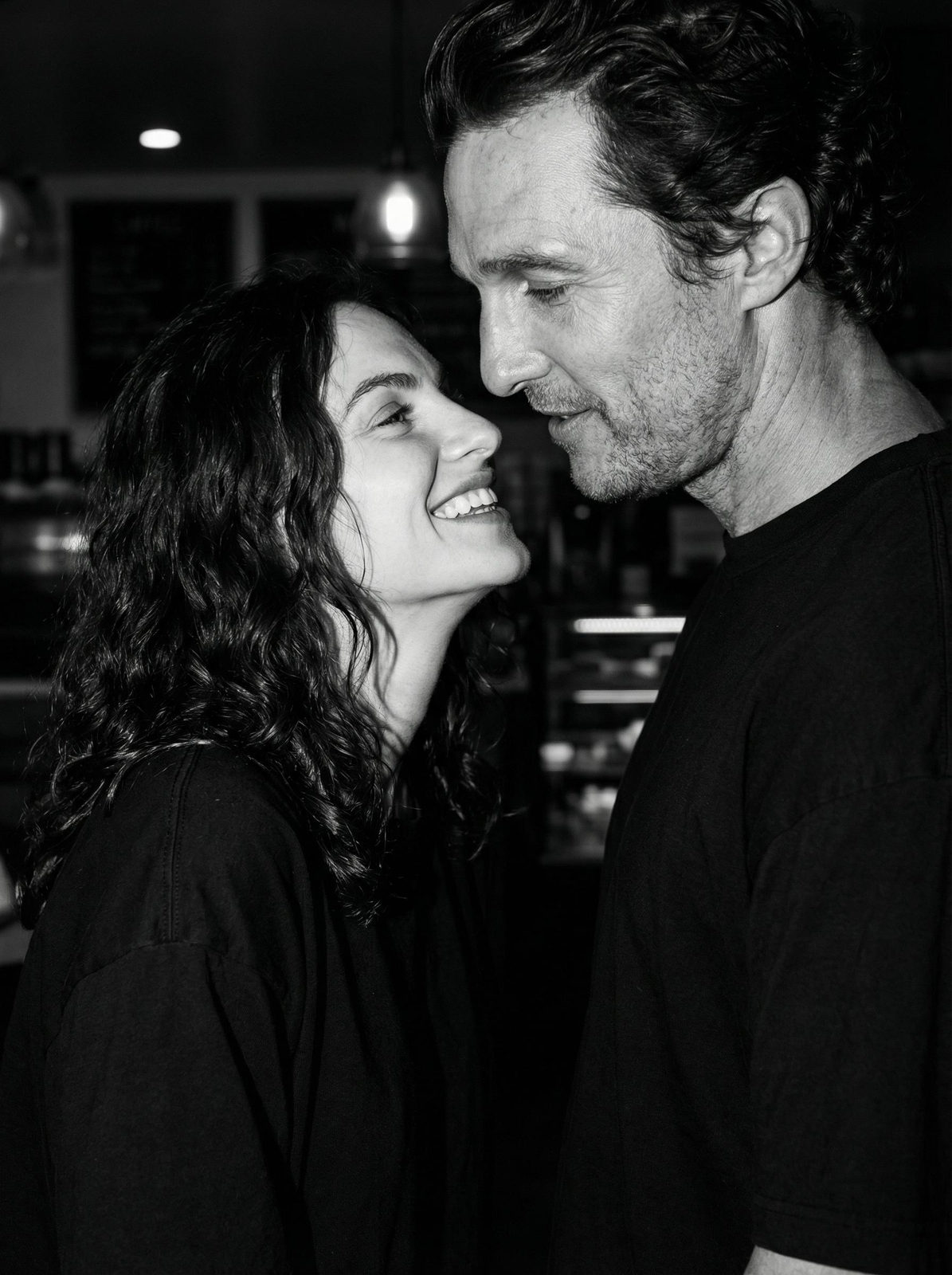 Black and White Intimate Couple Portrait