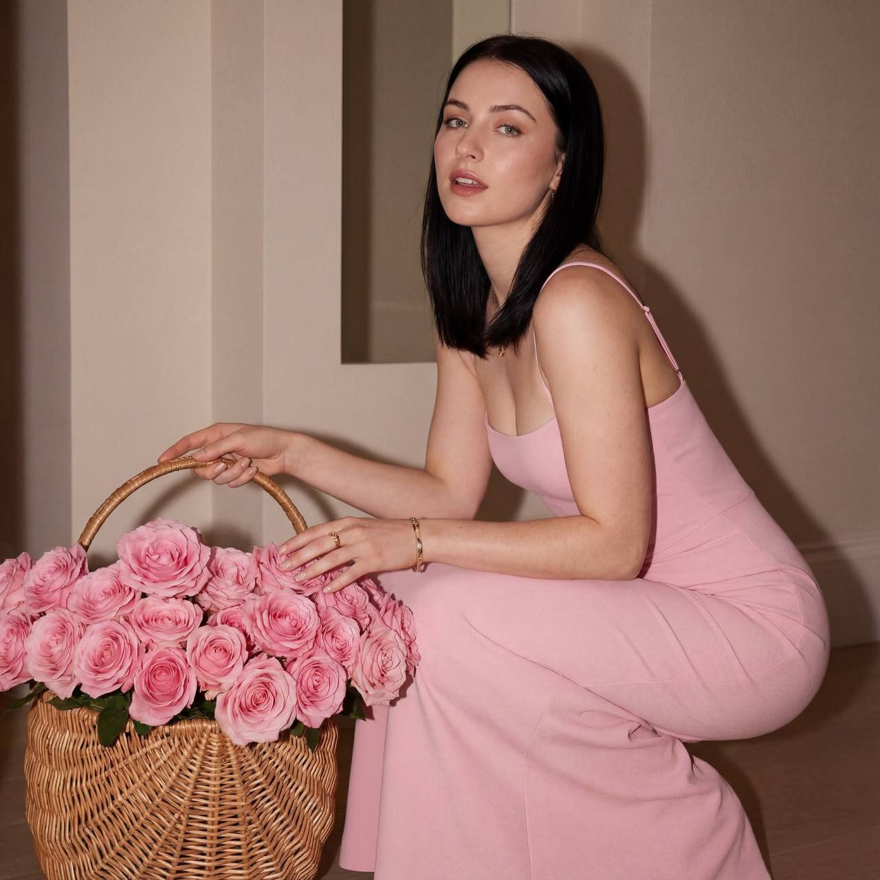 Rose Beauty Graceful Kneel
