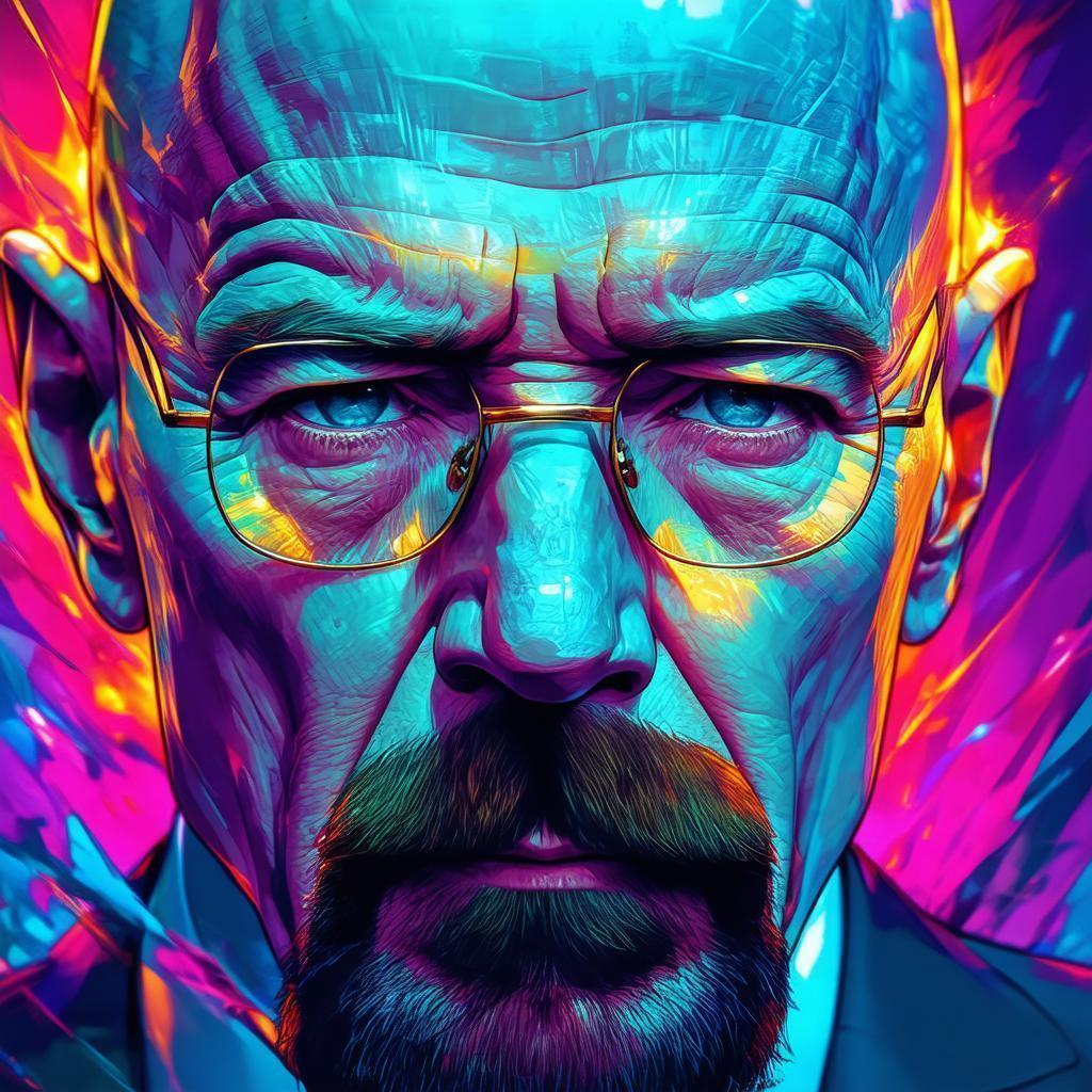 Walter White Rendered as Detailed Anime Portrait