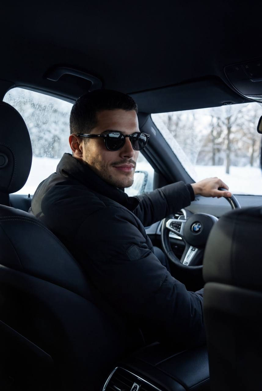 Cinematic Winter Car Portrait