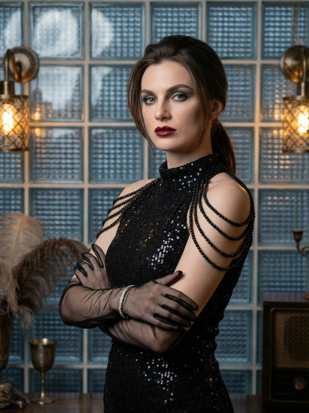 Vintage Noir Portrait Elegance