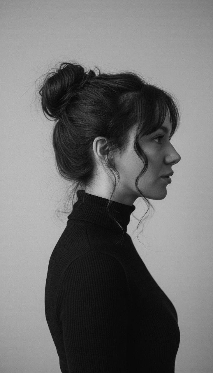 Chiaroscuro Profile of Curly Beauty