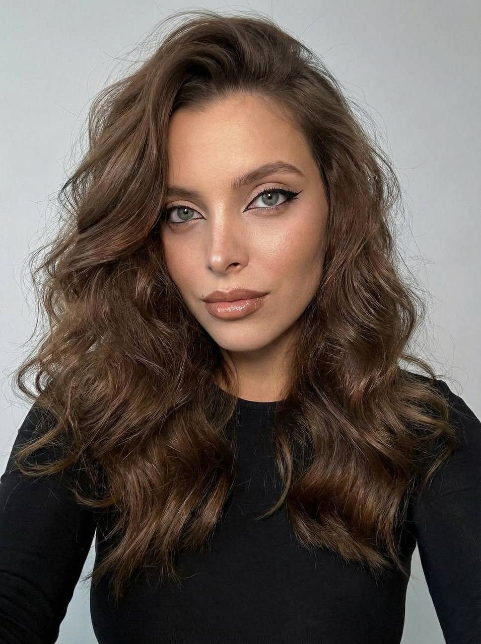 Voluminous Wavy Hair Portrait