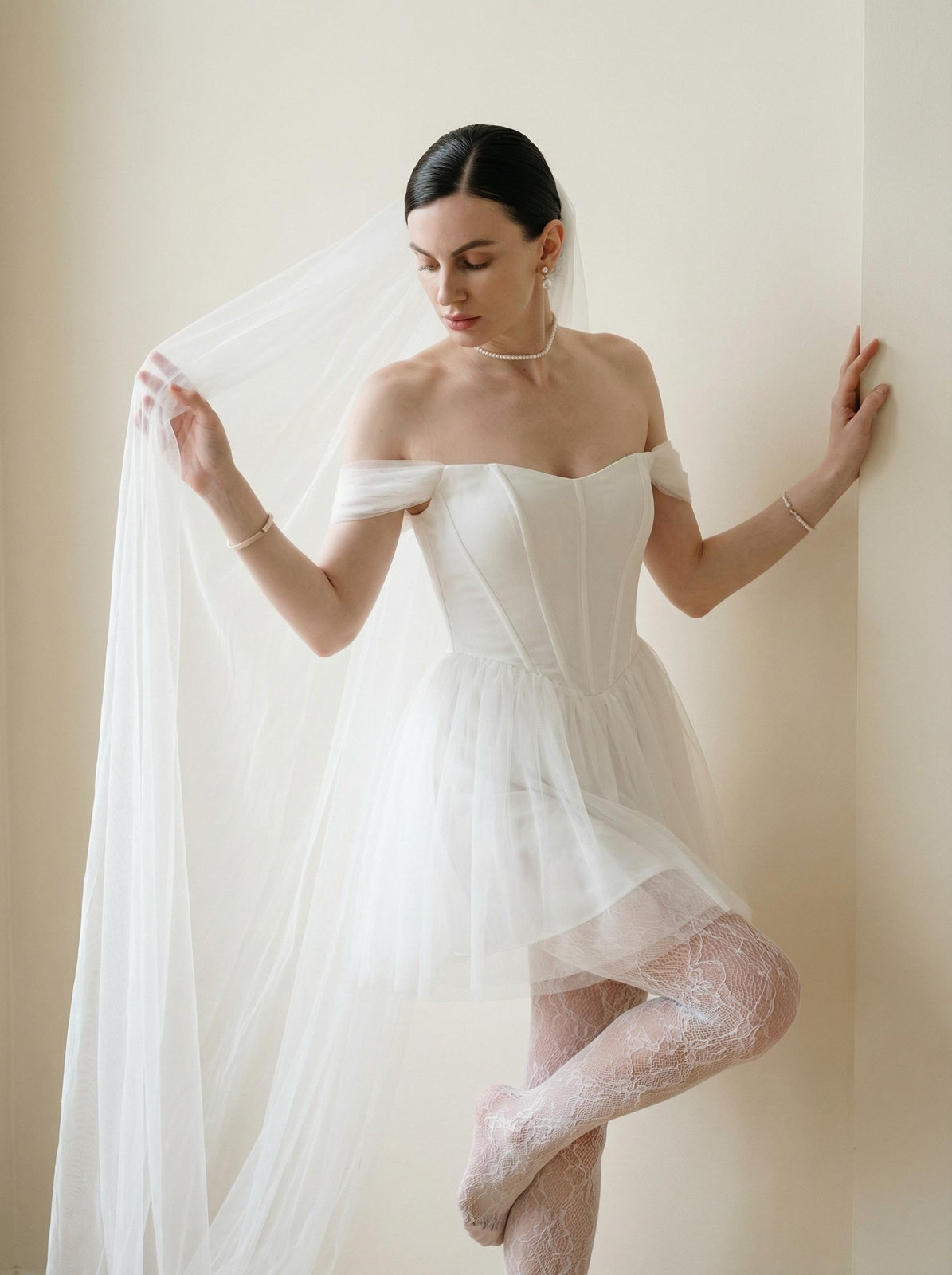 Veiled Elegance in Minimalist Studio