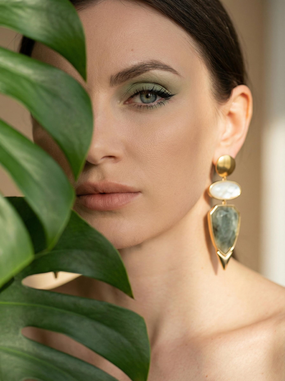 Geometric Earring Portrait