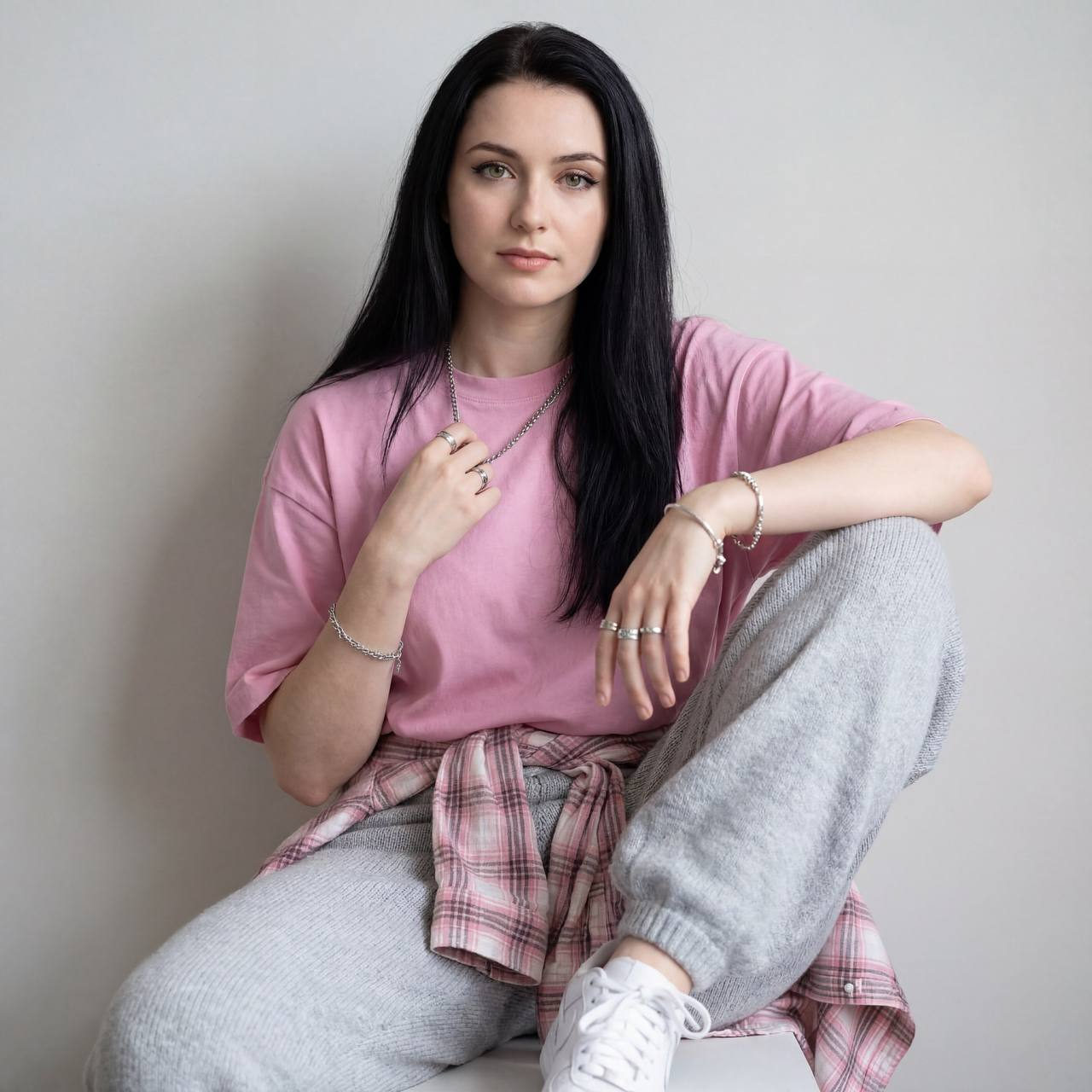 Confident Streetwear Studio Portrait