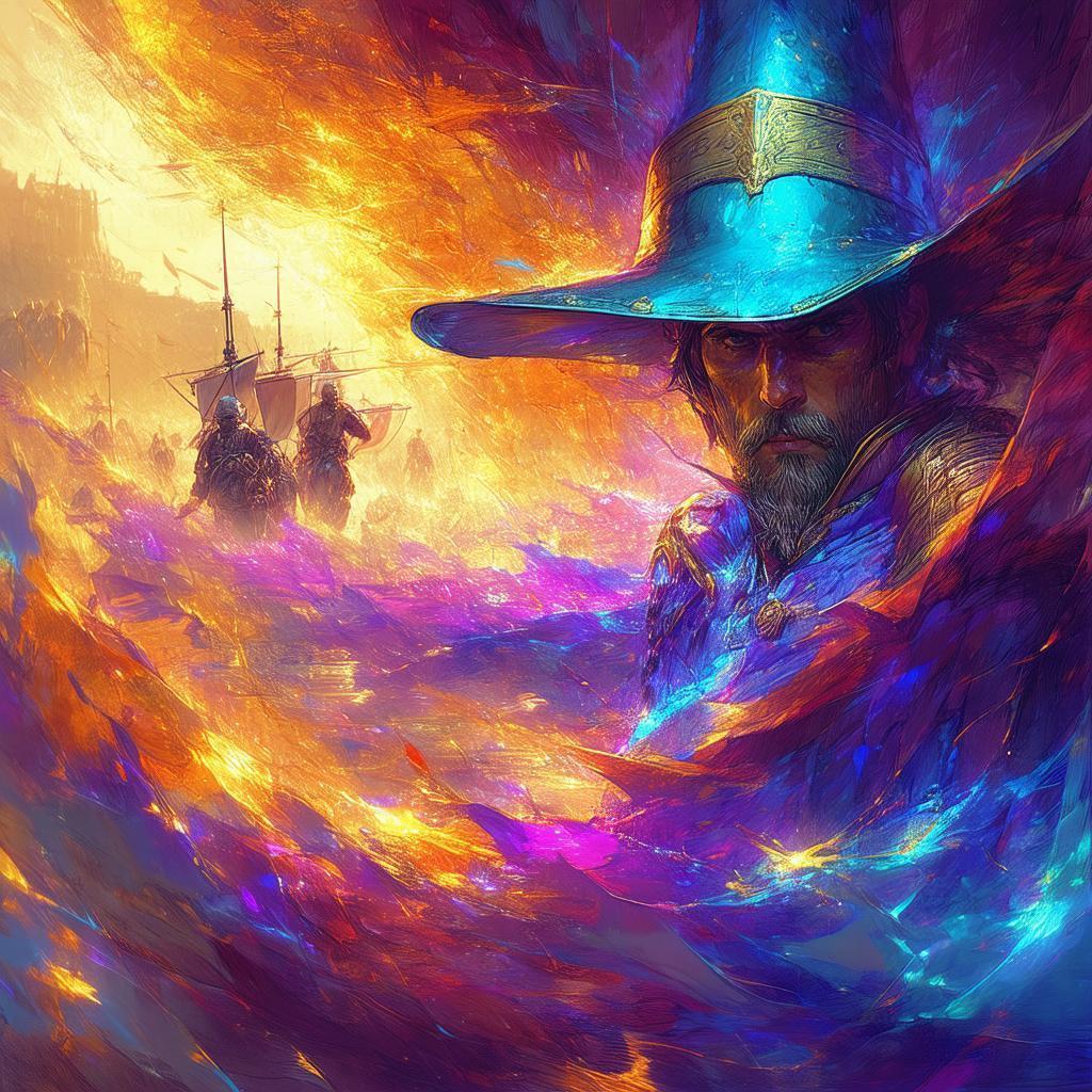 Conquistador Pizarro in Vibrant Anime Fantasy