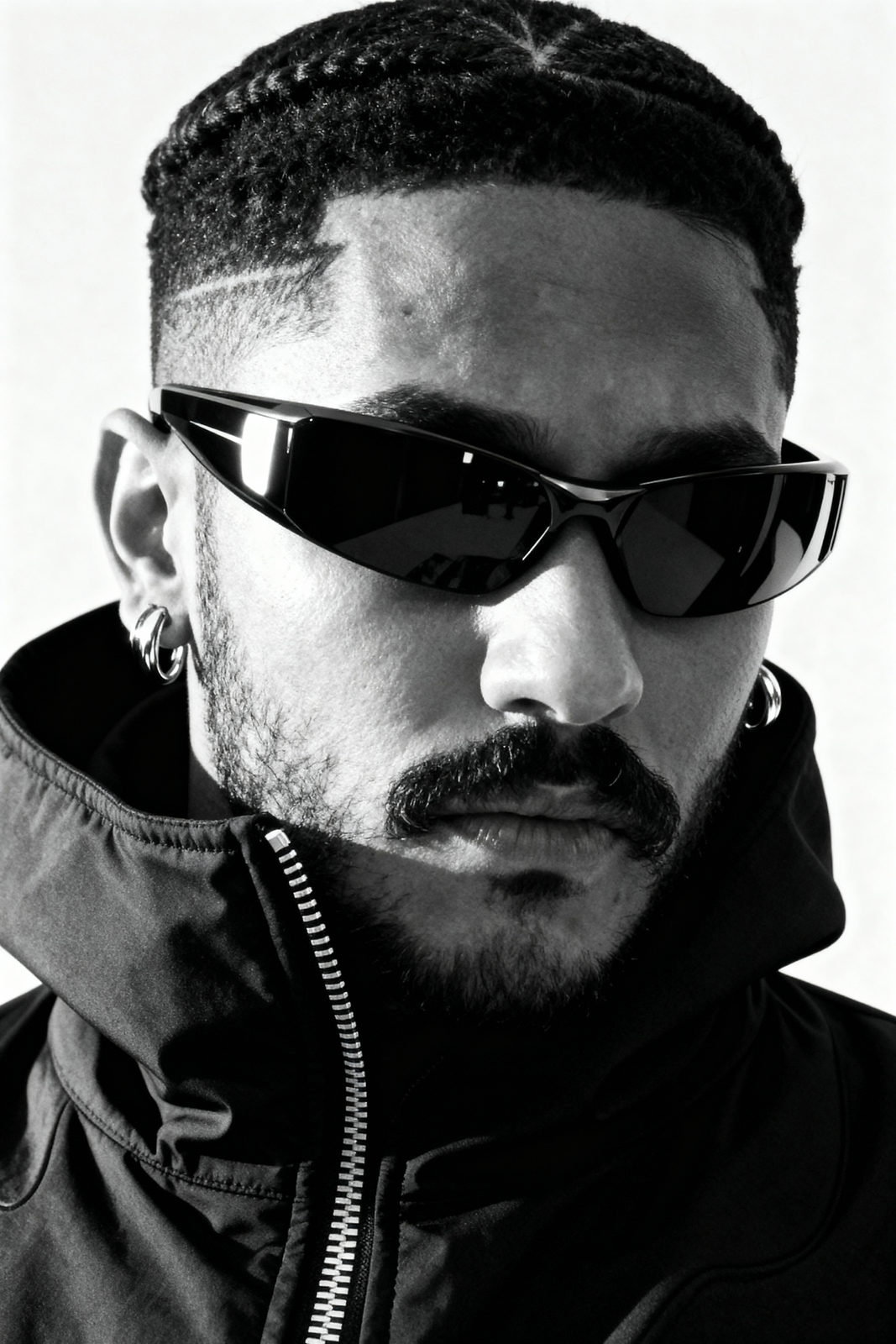 Avant-Garde Monochrome Fashion Portrait