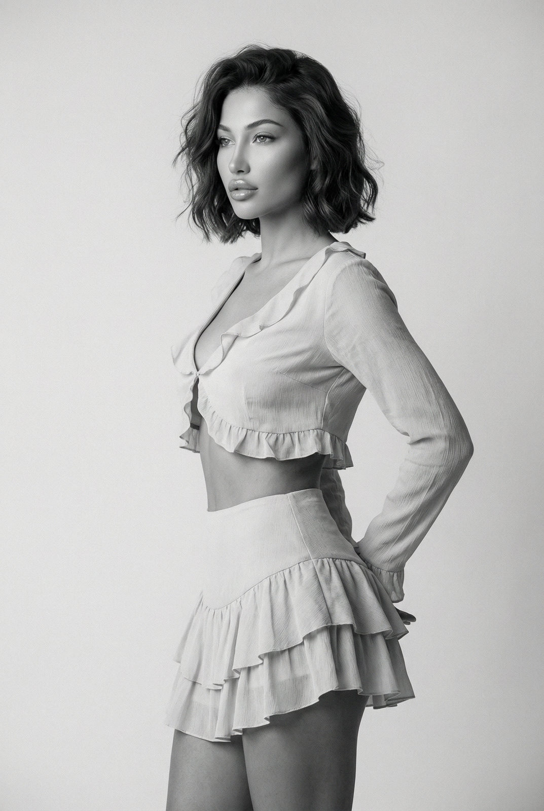 Monochrome Fashion Editorial Portrait