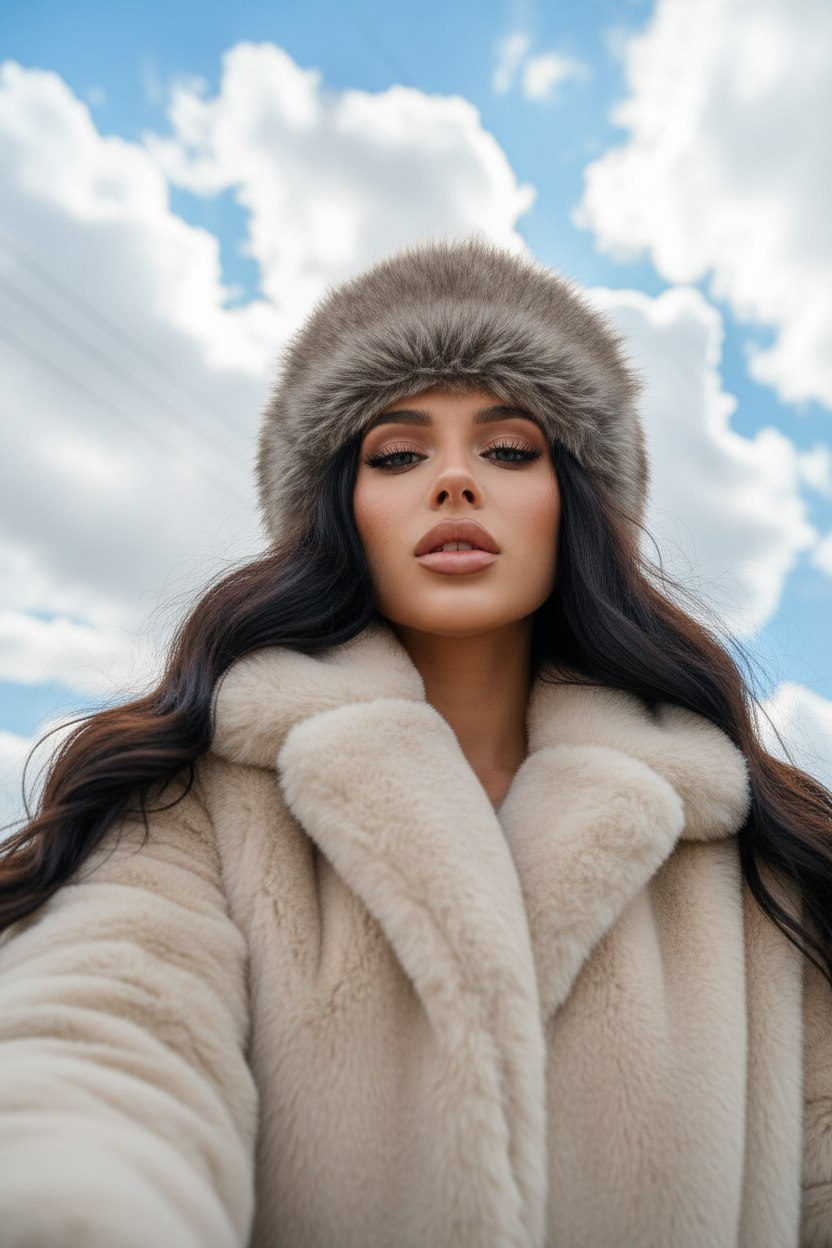 Winter Glamour Slavic Chic Portrait