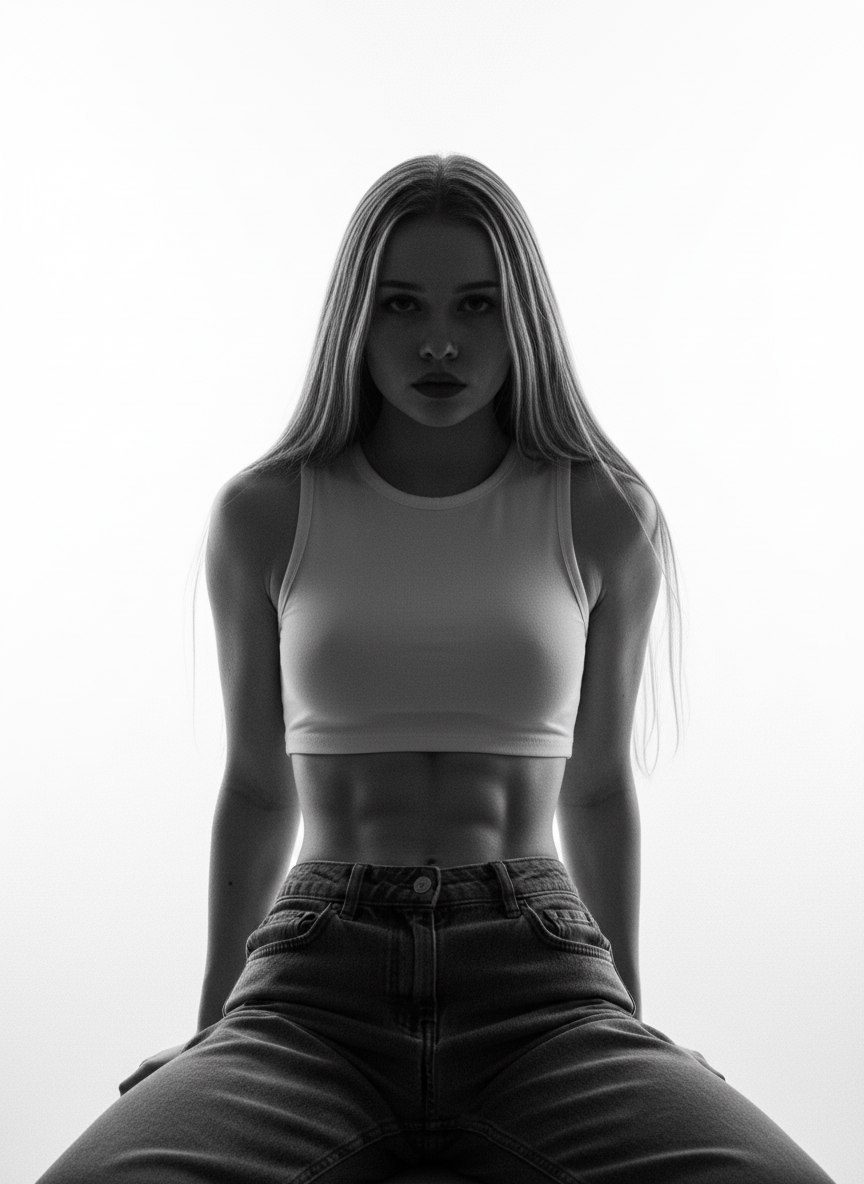 Backlit Noir Fashion Portrait