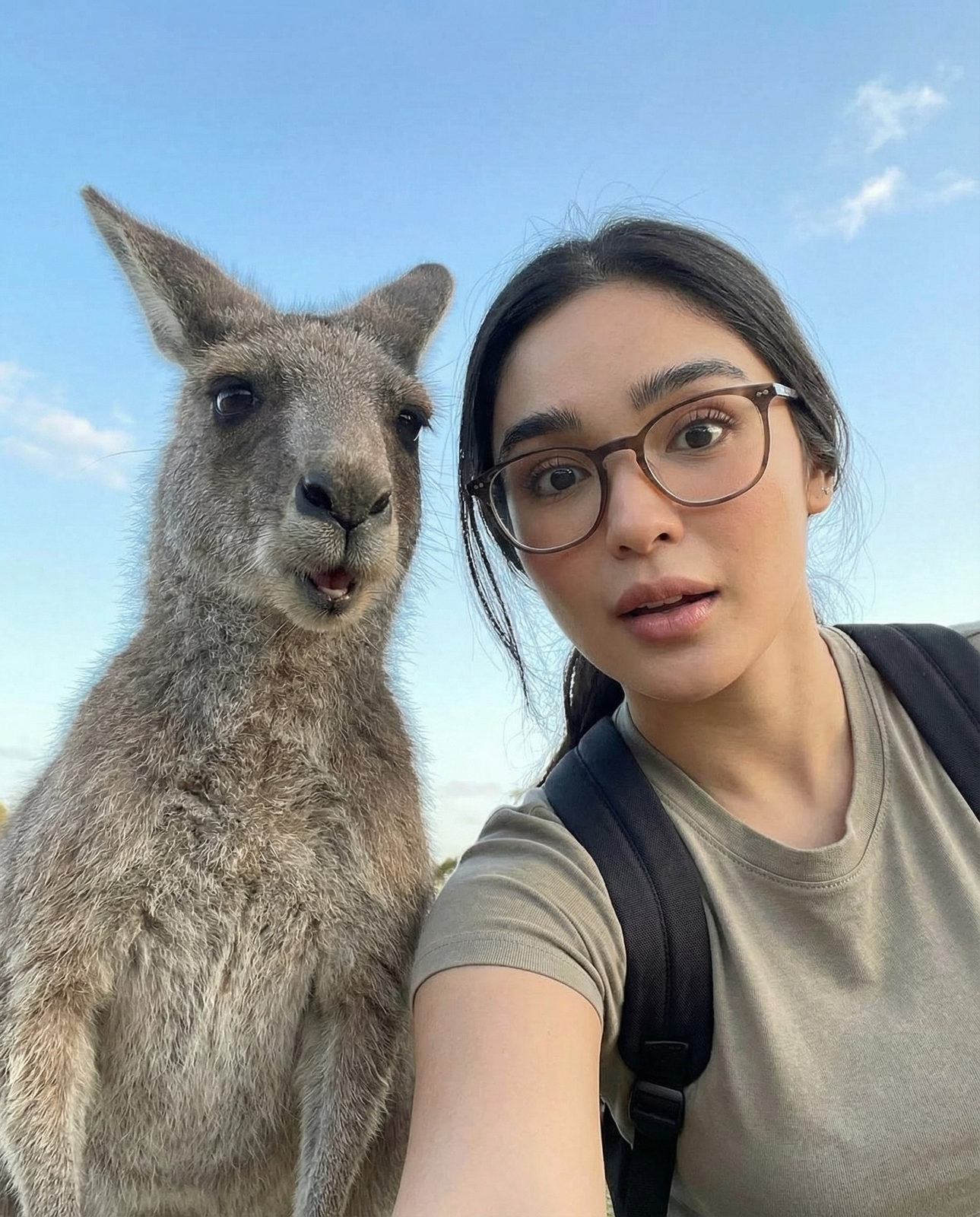 Kangaroo Selfie Surprise