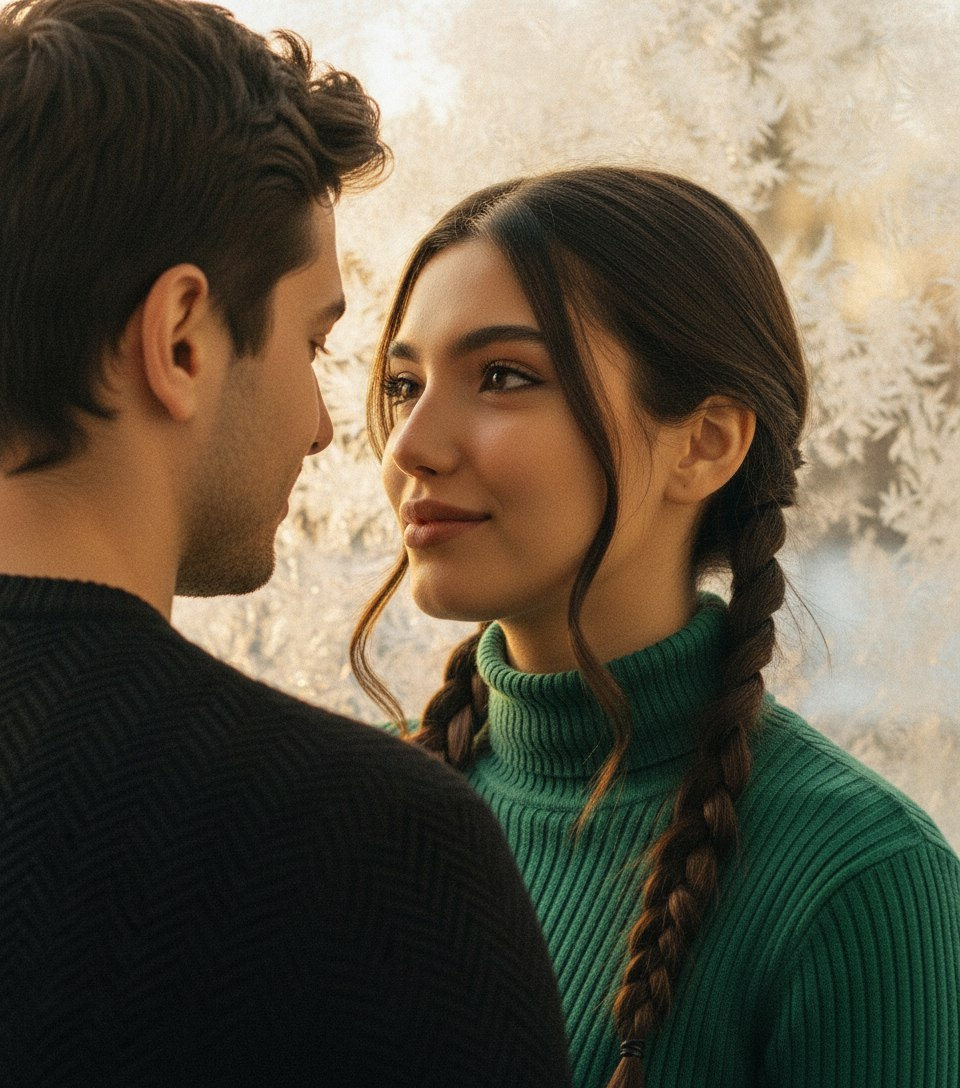 Golden Hour Lovers by Frozen Window