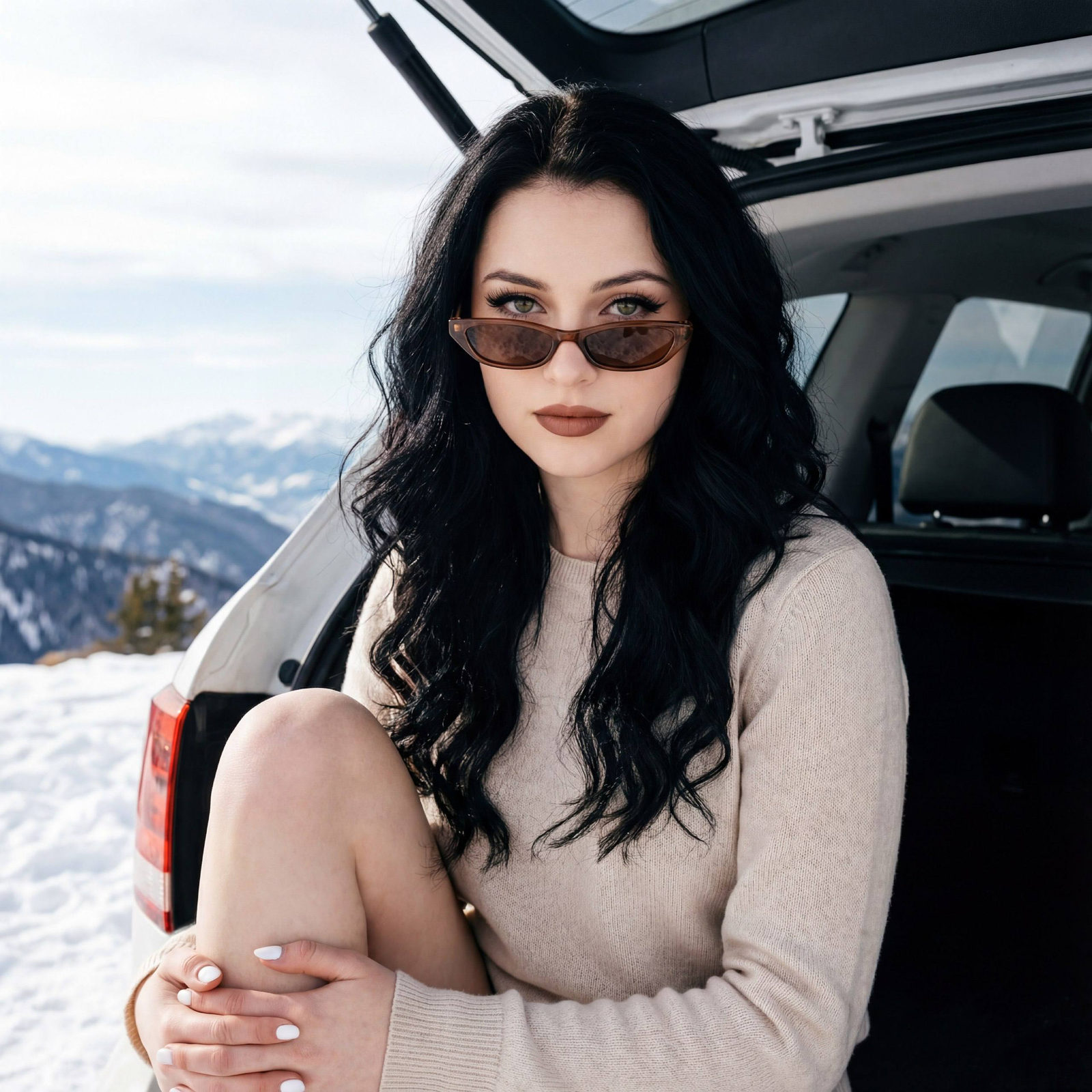 Winter SUV Fashion Portrait