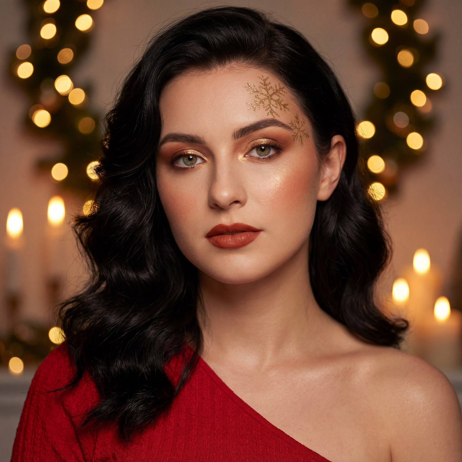 Golden Snowflake New Year Glamour