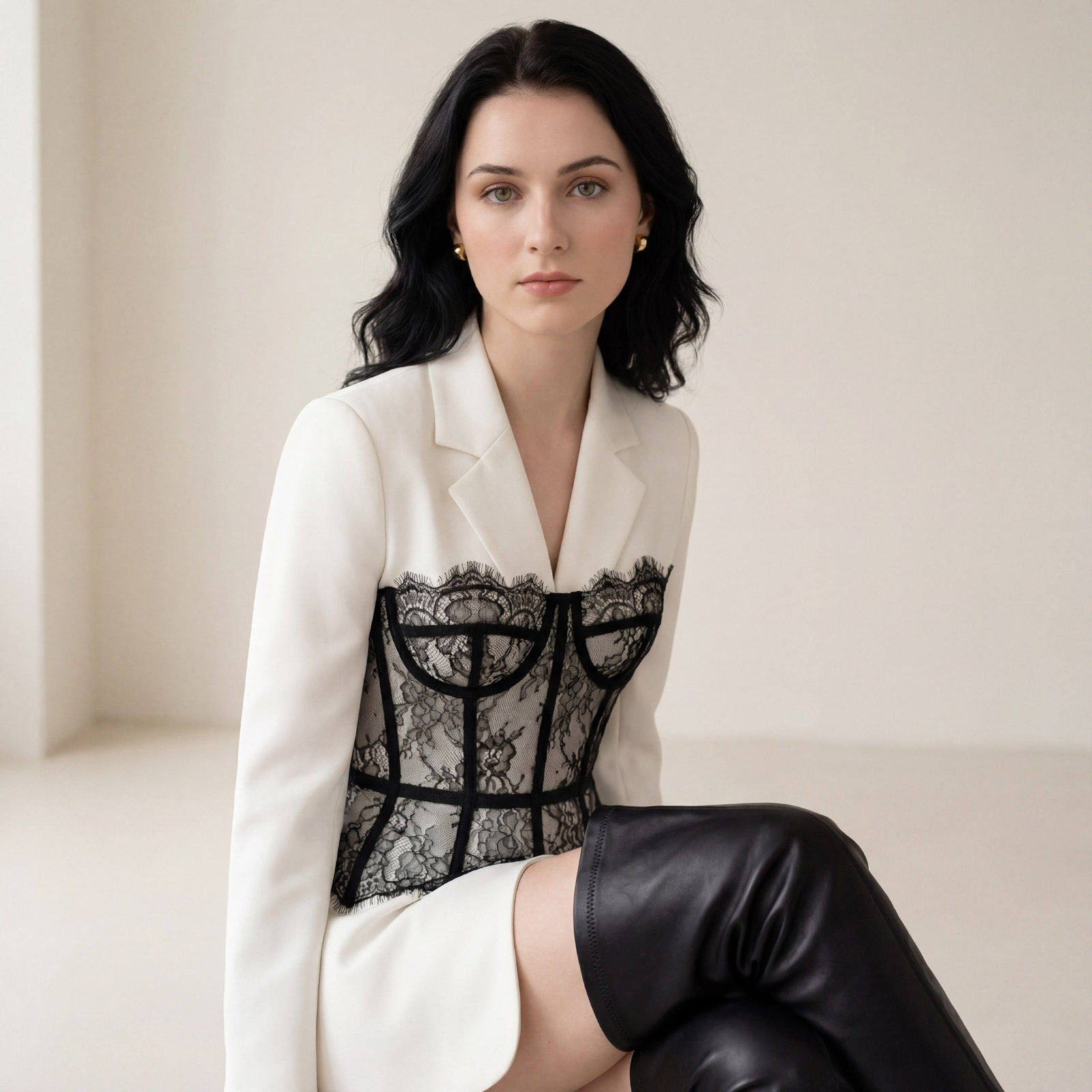 Lace Blazer High Fashion Portrait