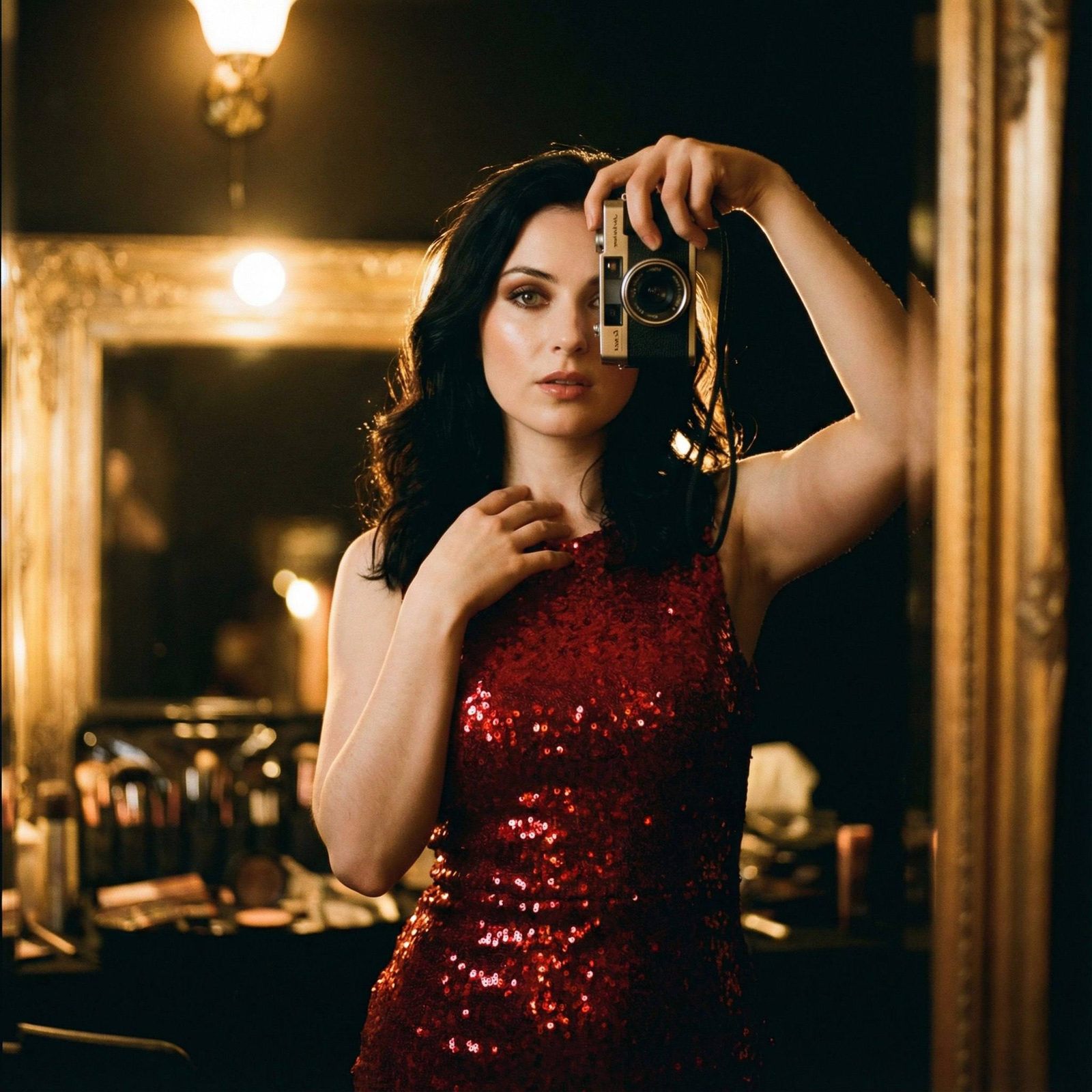 Vintage Mirror Film Portrait