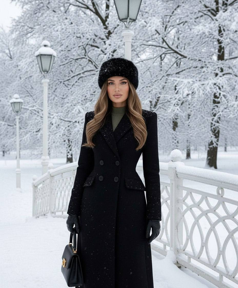 Mysterious Winter Luxury Portrait