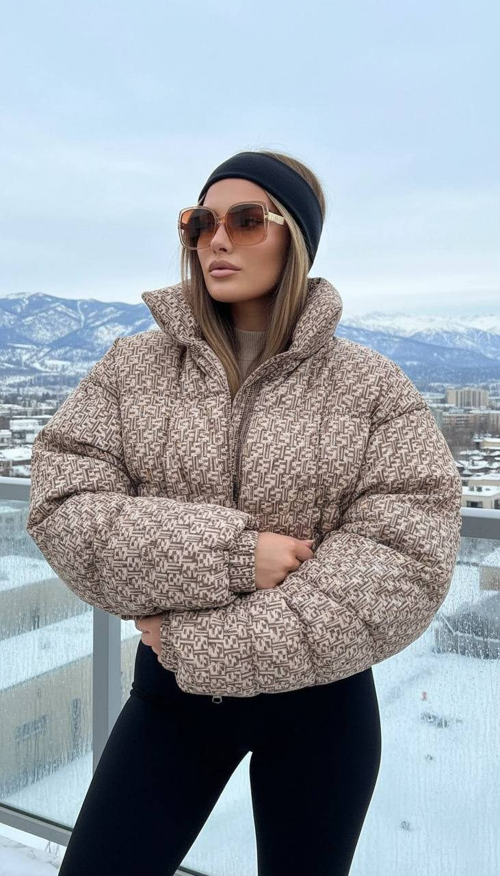 Winter Puffer Jacket Fashion Portrait