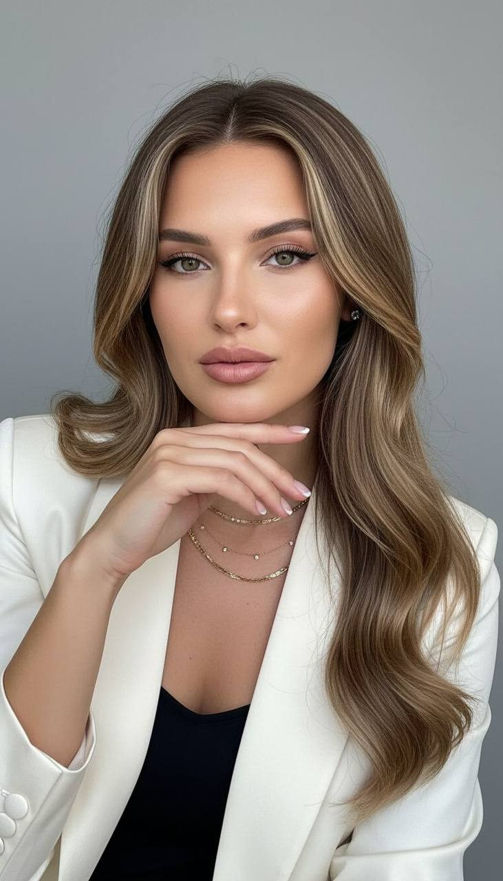 Blonde Studio Portrait With Confidence