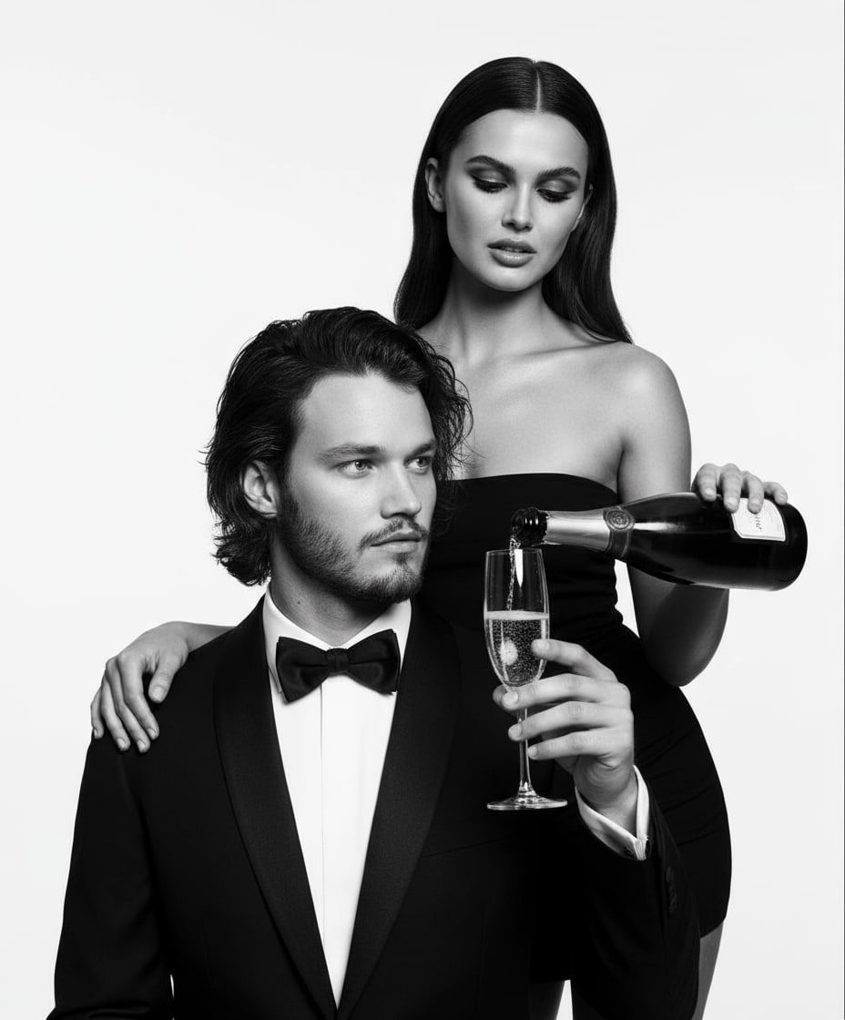 Luxury Noir Champagne Seduction