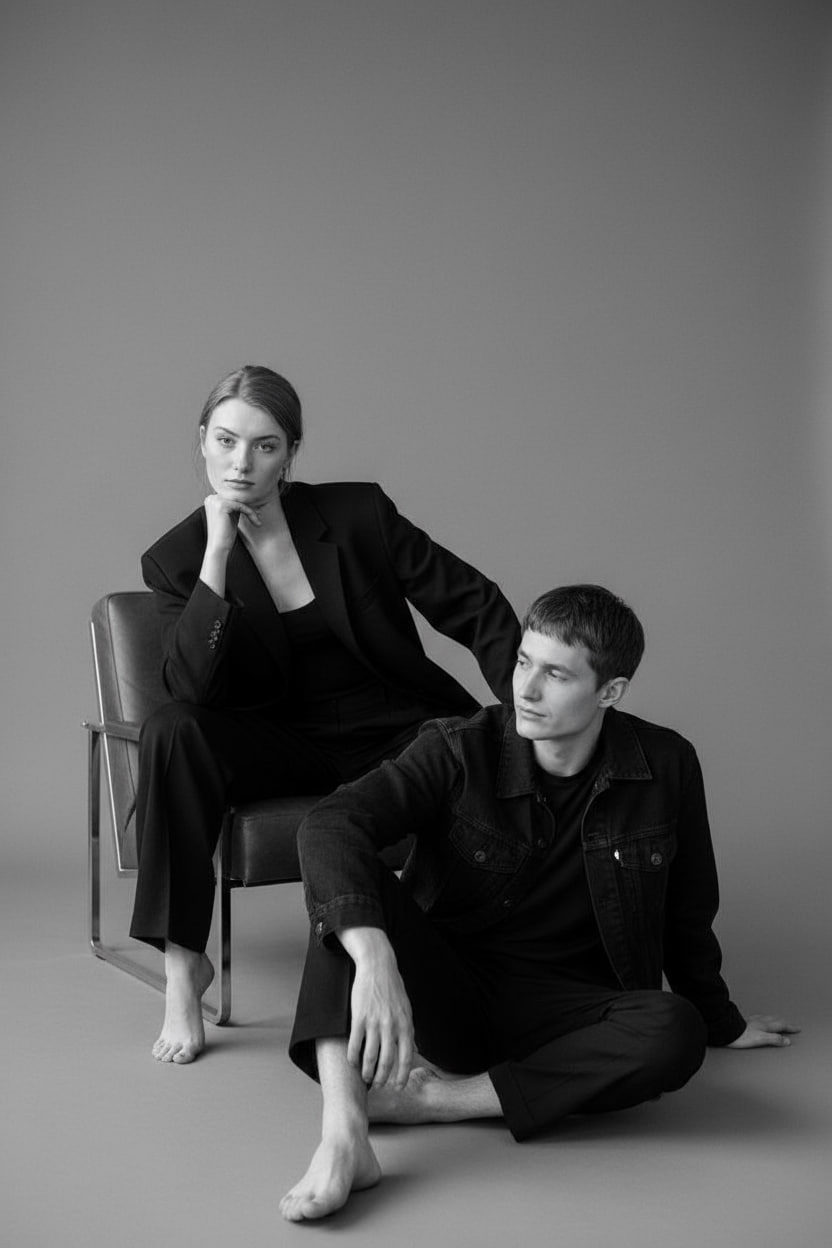 Minimalist Monochrome Fashion Editorial