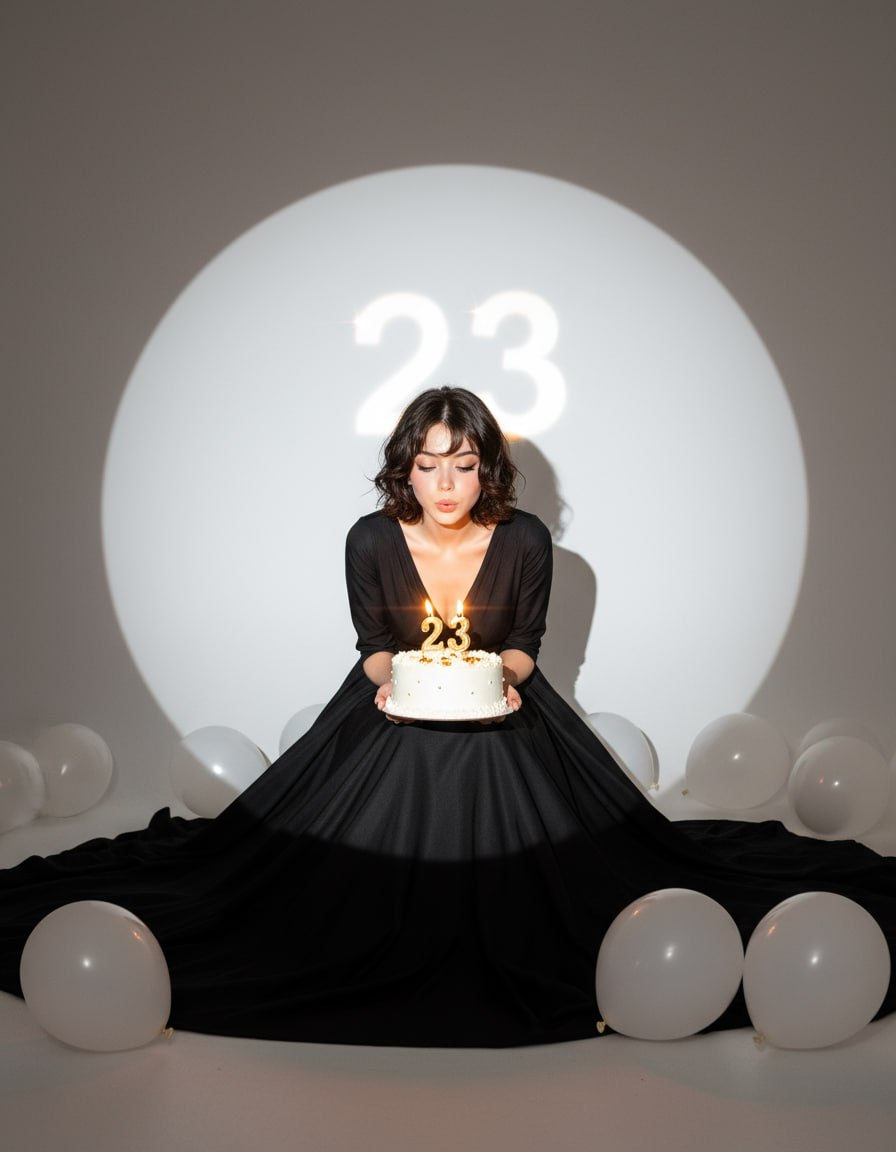Glamorous Flash Birthday Portrait