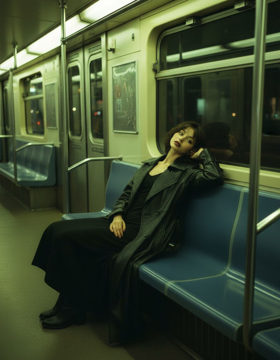 Midnight Subway Solitude