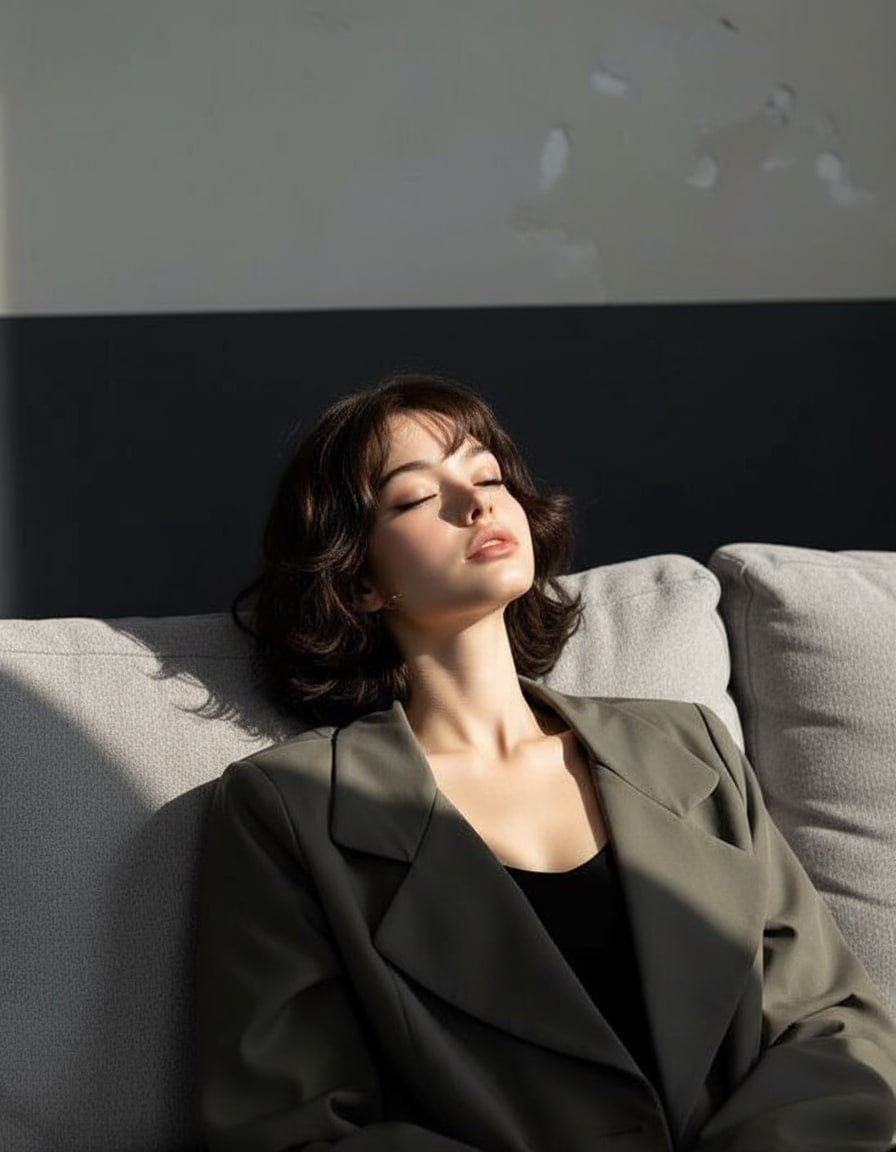 Serene Woman in Cinematic Light