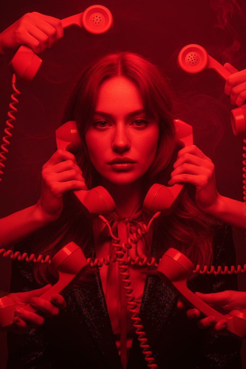 Neon Red Phone Mystery