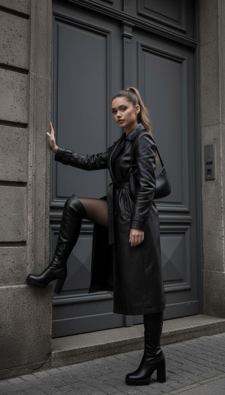 Urban Noir Leather Elegance