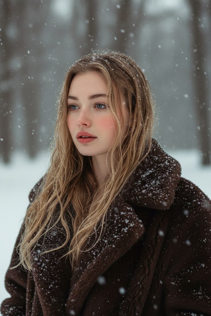 Cinematic Snow Portrait