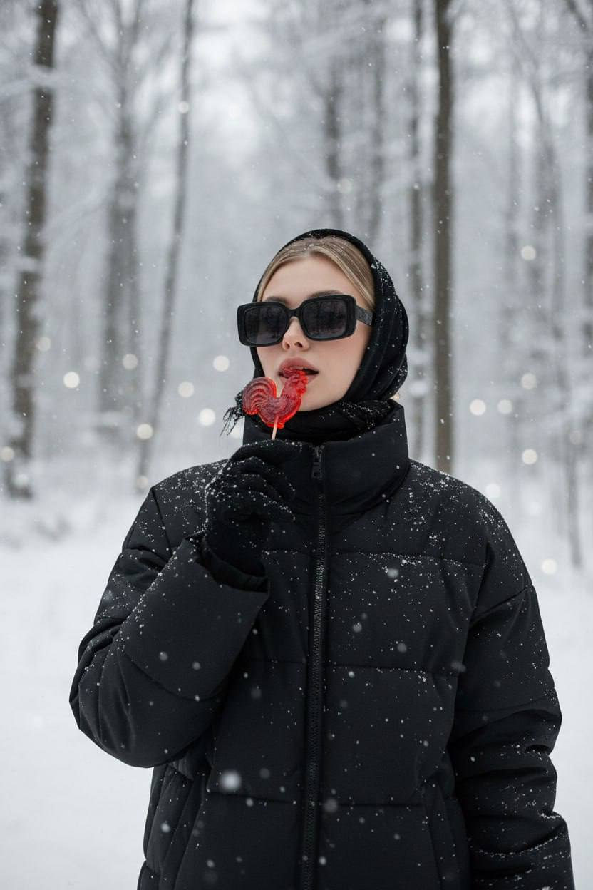 Mysterious Winter Forest Portrait