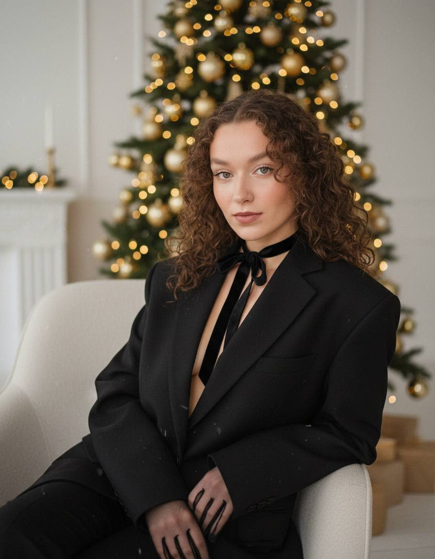 Elegant Holiday Editorial Portrait