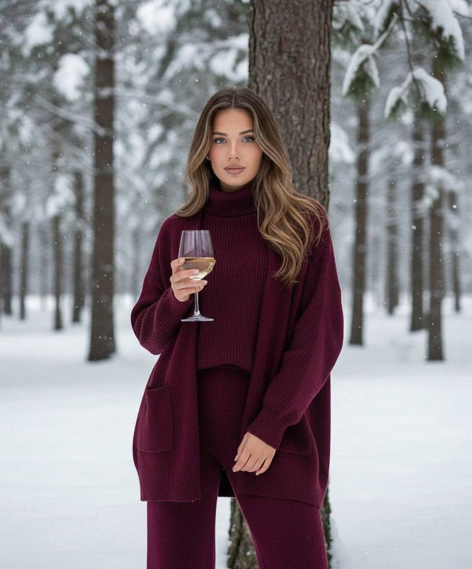 Winter Forest Wine Portrait