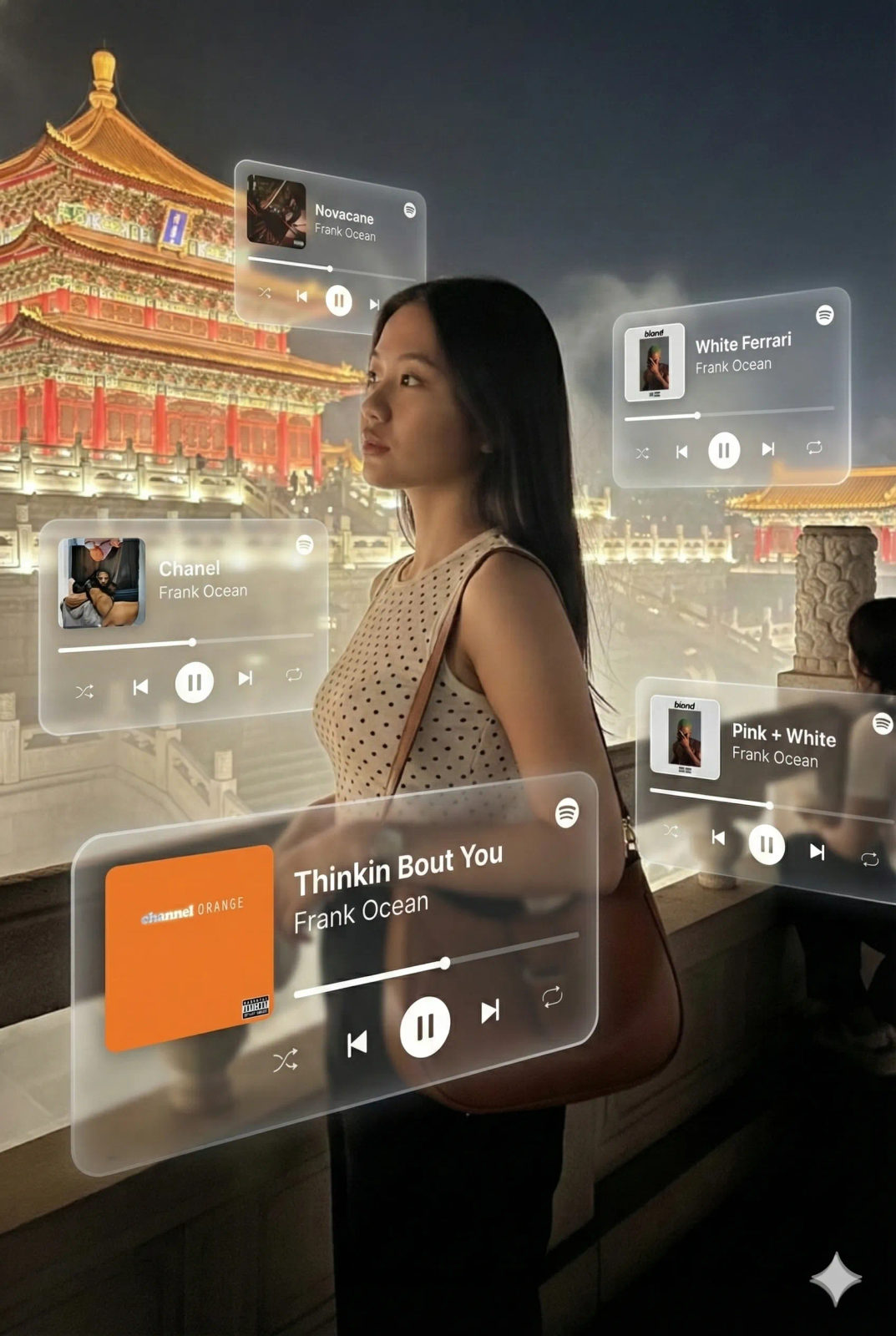 Floating Spotify Cards AR Effect