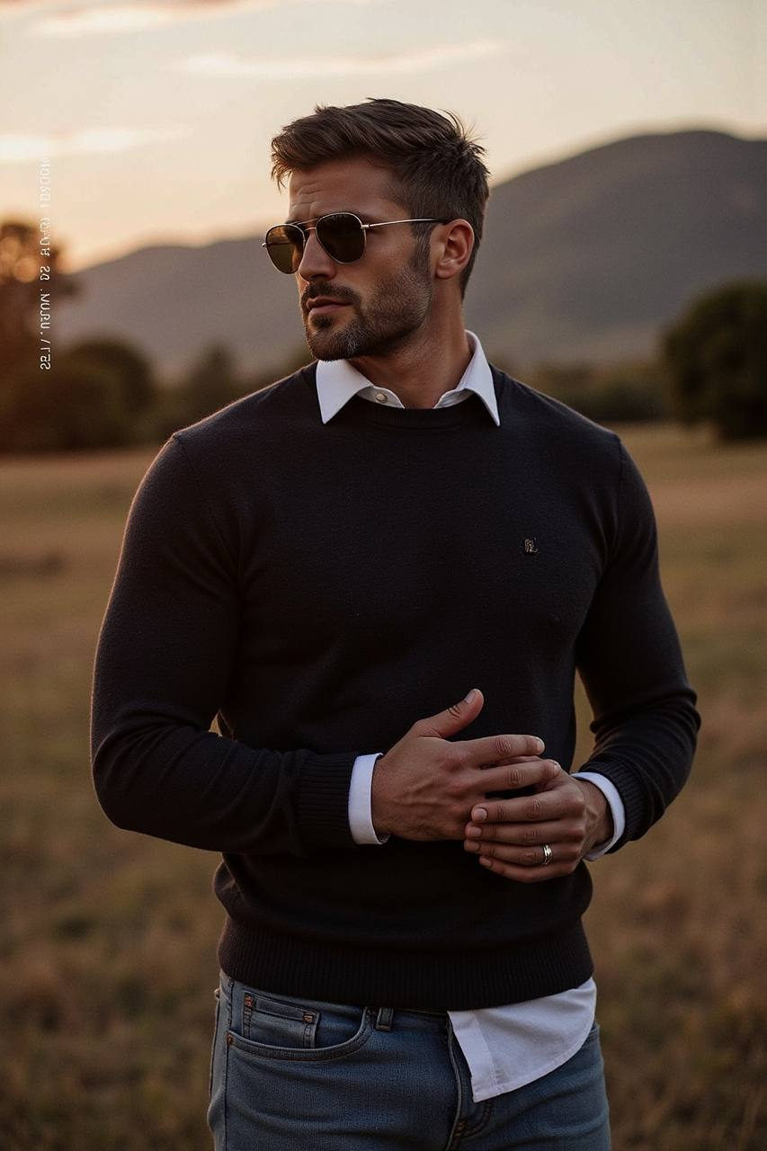 Golden Hour Retro Gentleman Portrait