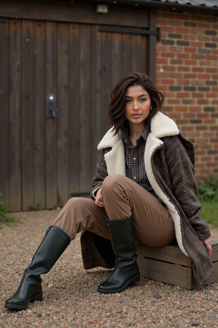 Cinematic Rural Fashion Editorial Portrait