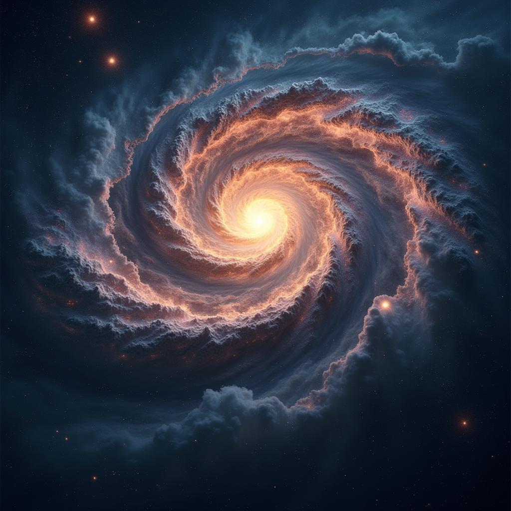 Epic Spiral Galaxy in Dramatic Cinematic Light