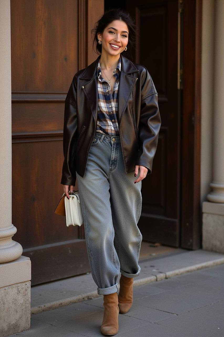 Leather Jacket Street Style Editorial