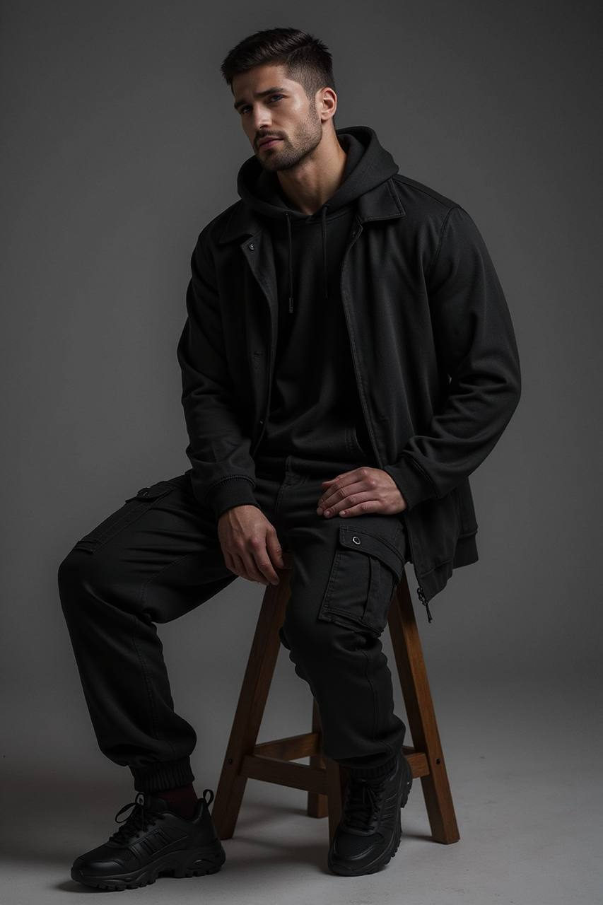 Moody Fashion Portrait Raw Confidence